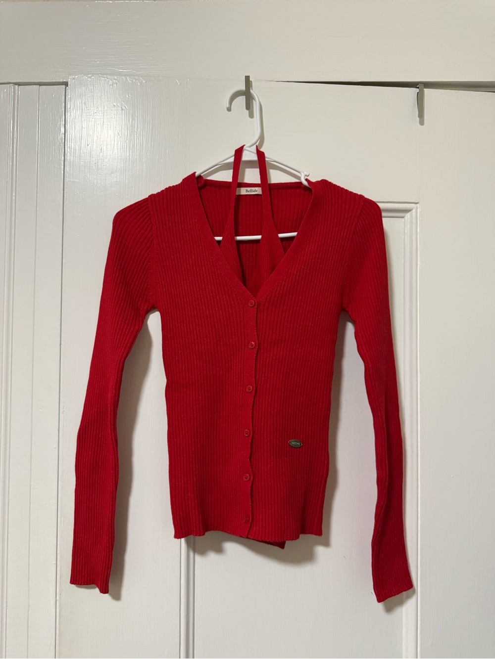 V-Neck Button-Up Cardigan + Halter Set